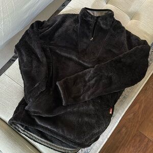 The North Face black fleece pullover SIZE M